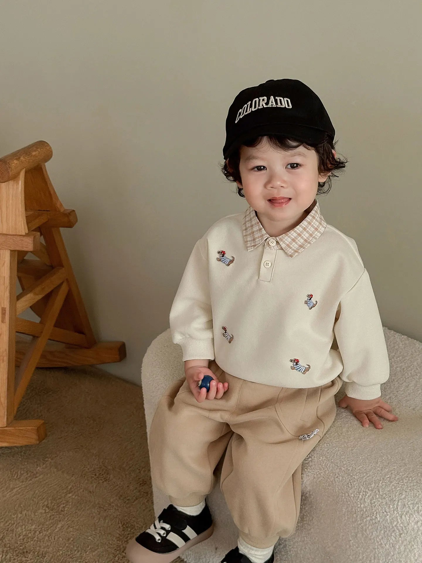 Pull Enfant Motif Cartoon Bicolore