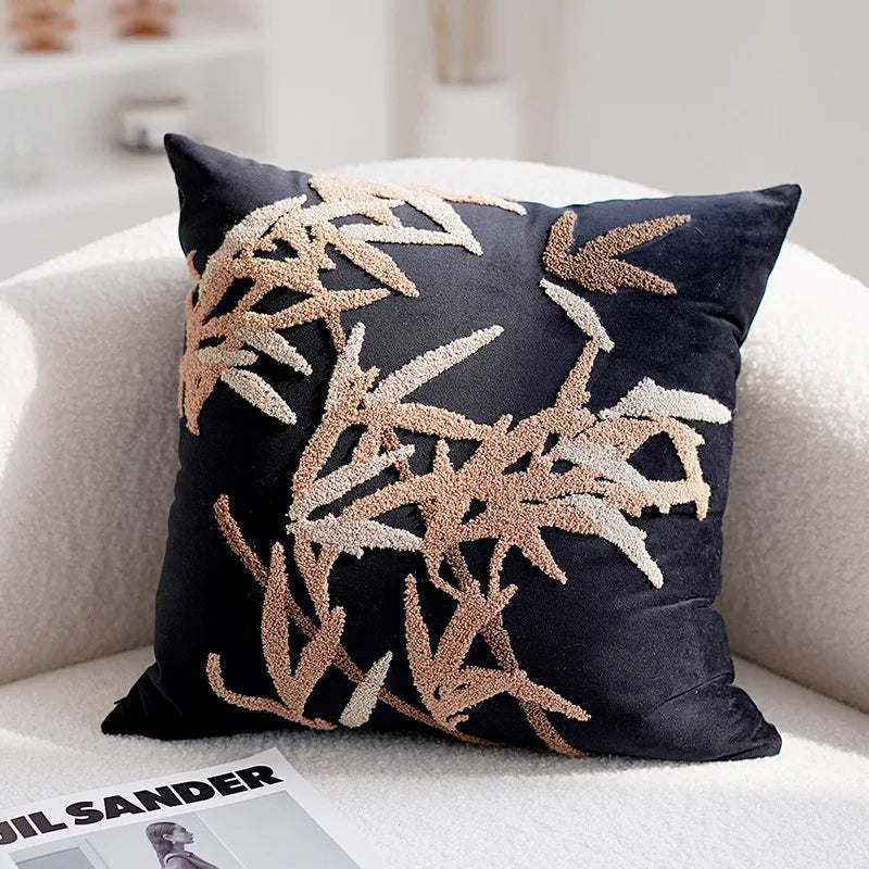Housse de Coussin Patchwork Multicolore - Style Luxe Léger