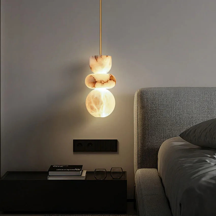 Suspension en Marbre Espagnol - Veinage Naturel Luxueux