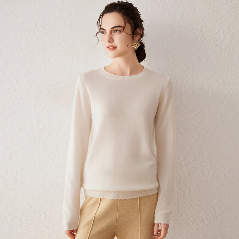 Pull Femme 100% Cachemire Basique