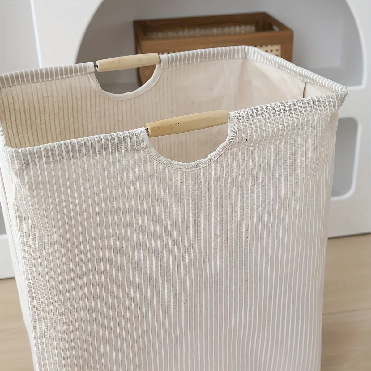 Panier à Linge Bohème Tissu Grande Taille avec Poignées