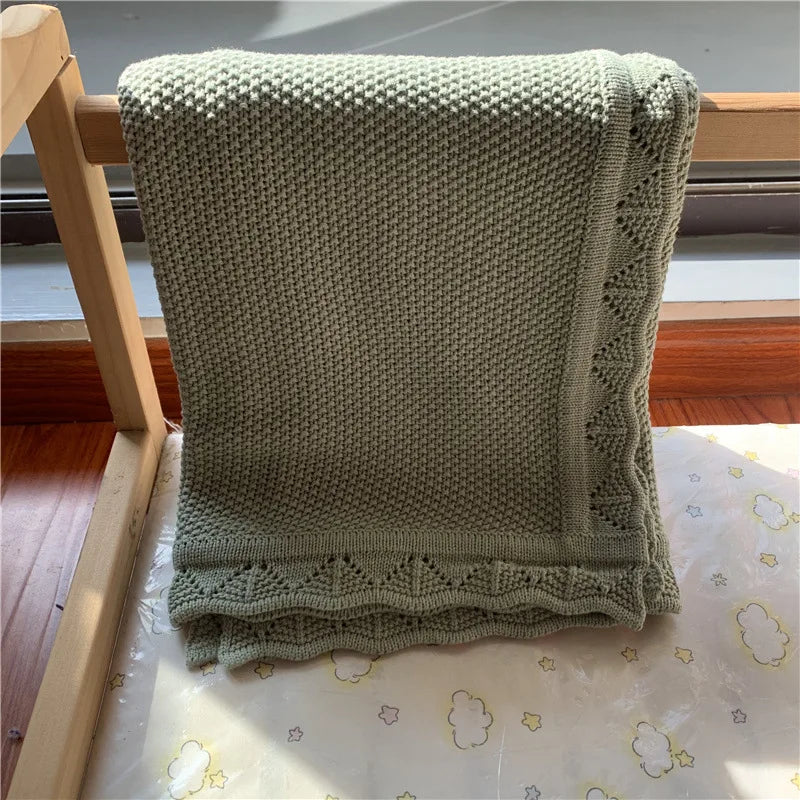 Couverture Bébé Tricotée Style Nordique