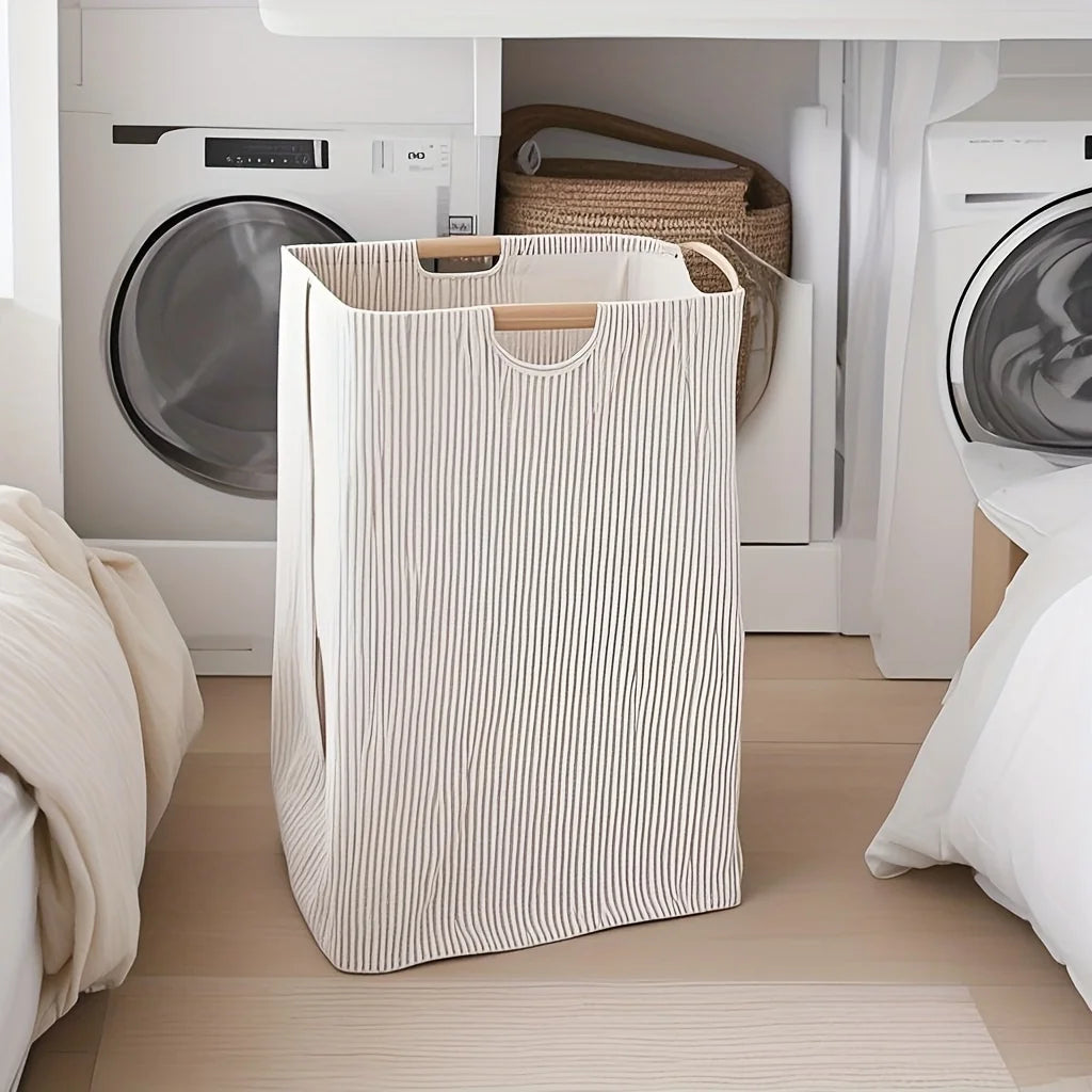 Panier à Linge Bohème Tissu Grande Taille avec Poignées