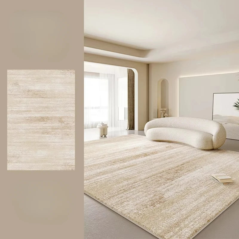 Tapis Crème Épais Lavable Grande Surface Peluche
