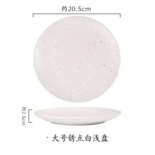 Assiette en Céramique Style Japonais pour Petit-Déjeuner