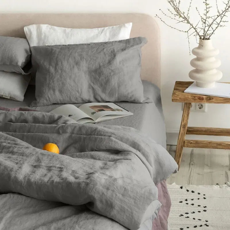 Ensemble de Draps 4 Pièces en Lin Pur - Confort Naturel