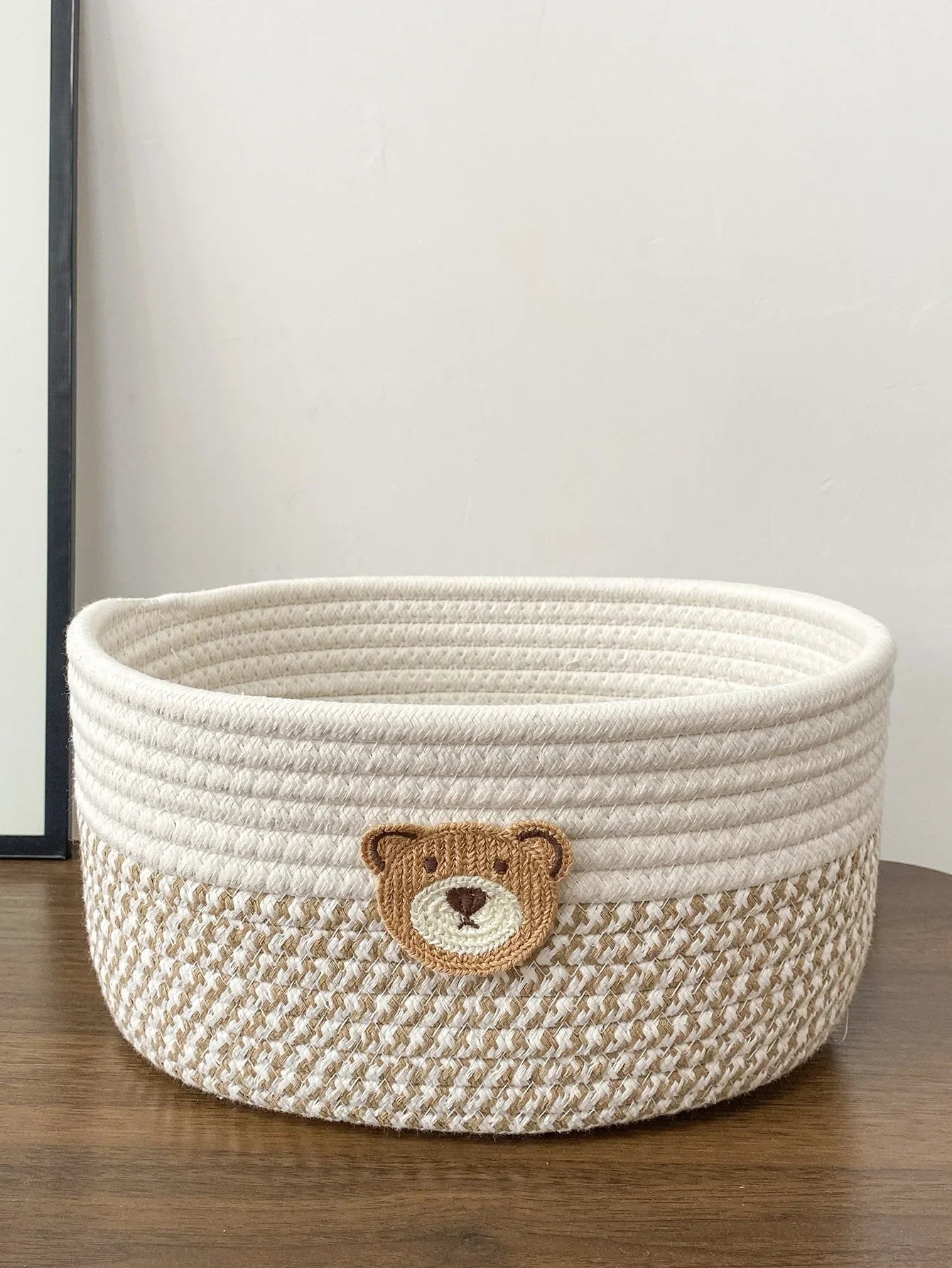 Panier en Corde de Coton Tressée pour Rangement