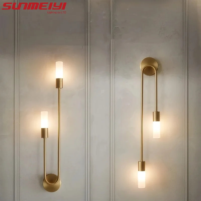 Applique Murale LED Doré et Noir Luxe Nordique