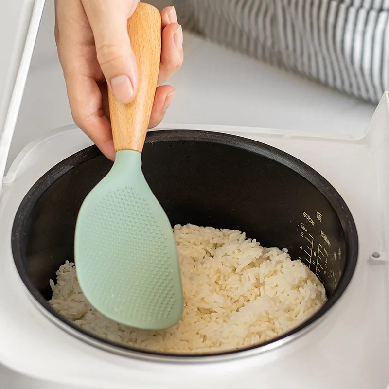 Cuillère de Cuisine en Silicone Antiadhésive Résistante à la Chaleur