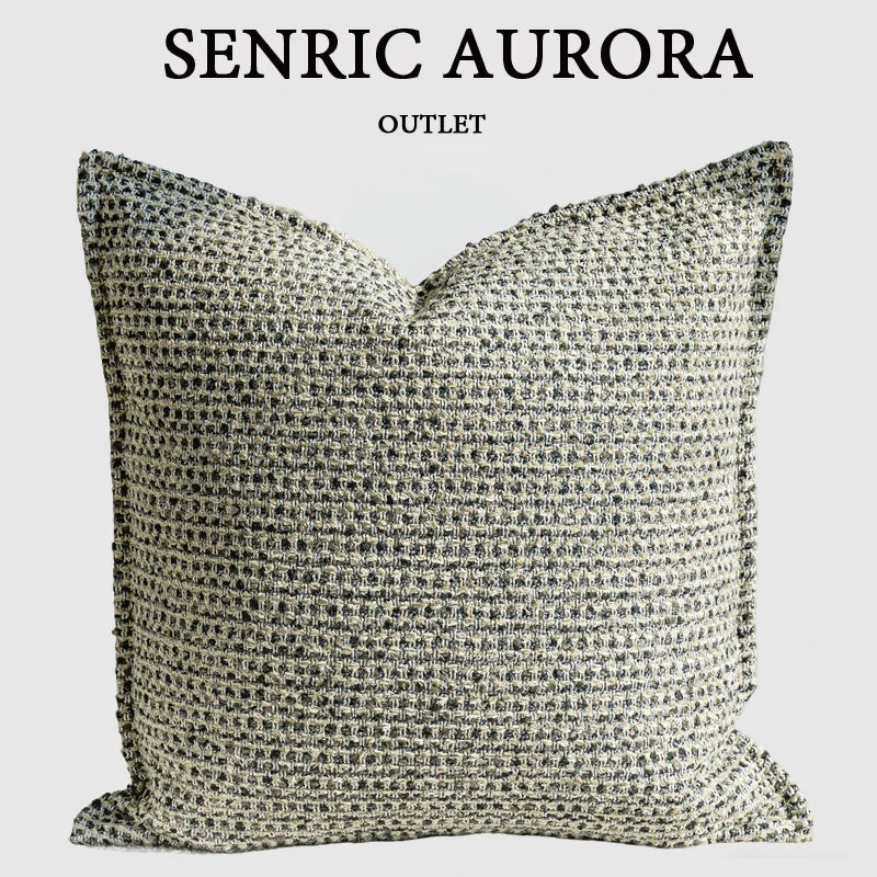 Housse de Coussin Vert Gris Uni Carrée