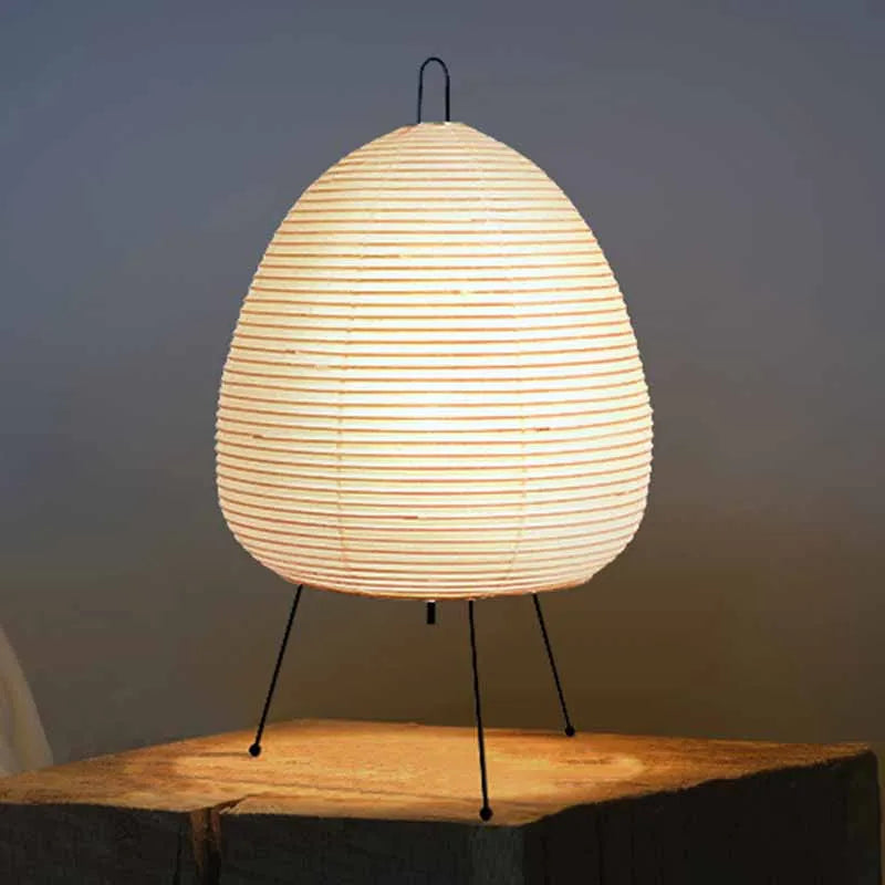 Lampe de Table Papier de Riz Style Japonais Trépied