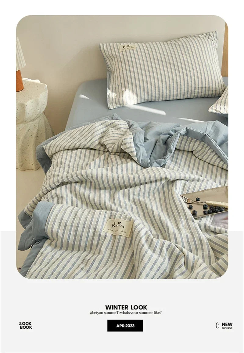 Couette d'Été Jacquard Coton Haut de Gamme Légère