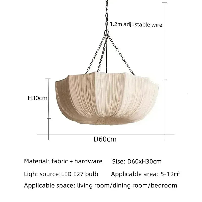 Suspension Wabi-Sabi Style Japonais - Tissu Rétro