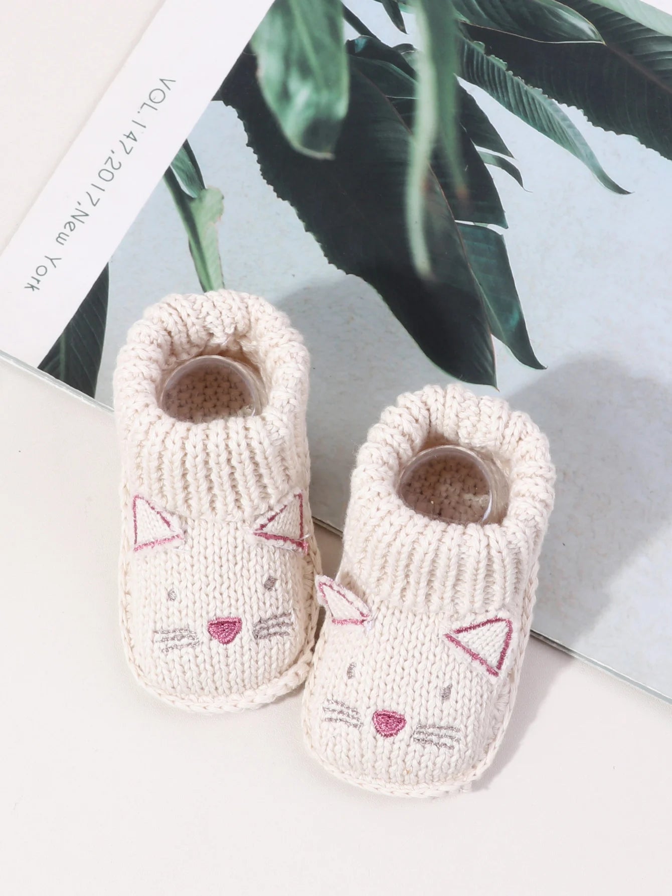 Chaussons Bébé Tricotés Motif Cartoon 0-3 Mois