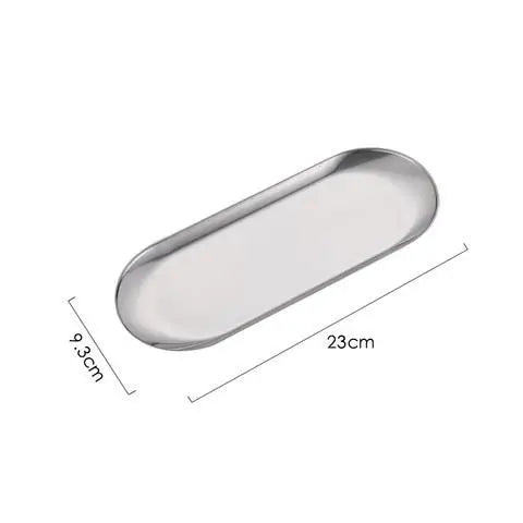 Stainless Steel Serving Tray – Rectangular Dessert Plate