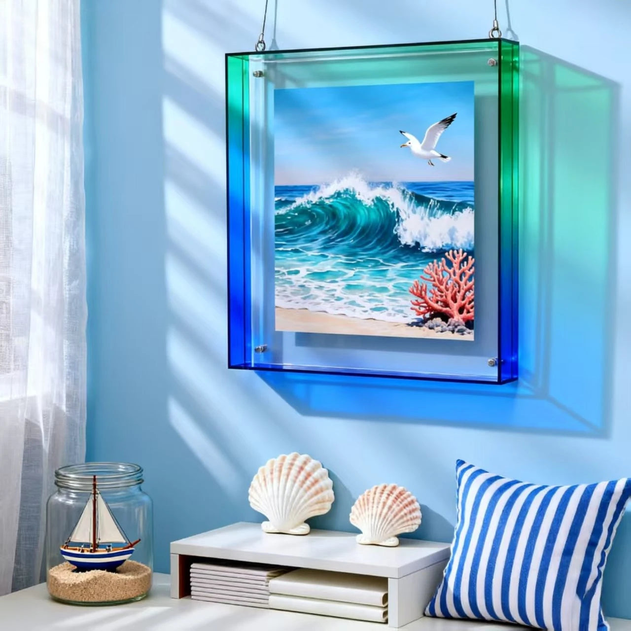 Cadre Photo en Acrylique Coloré - Design Transparent