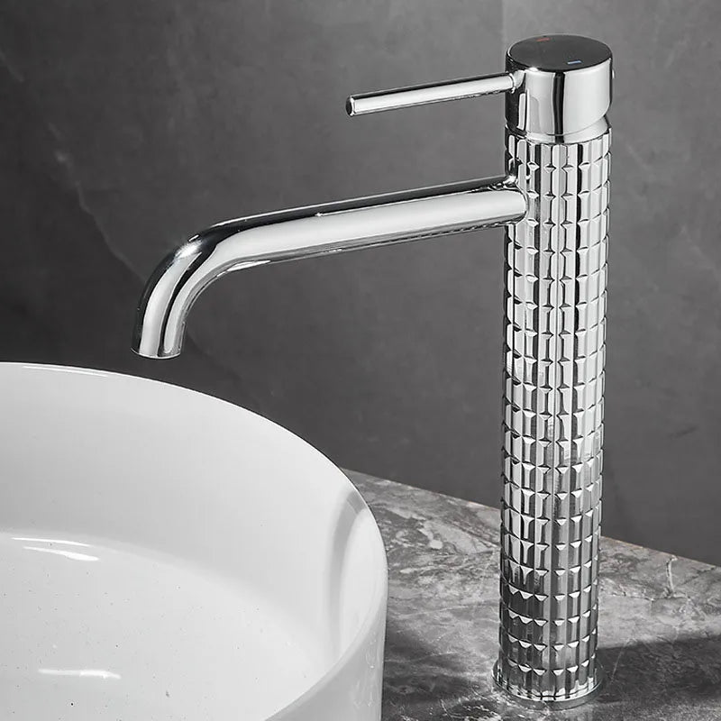 Robinet de Lavabo Or Brossé Chromé Mitigeur