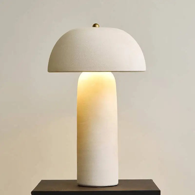 Lampe de Table Pot en Argile Style Wabi-Sabi