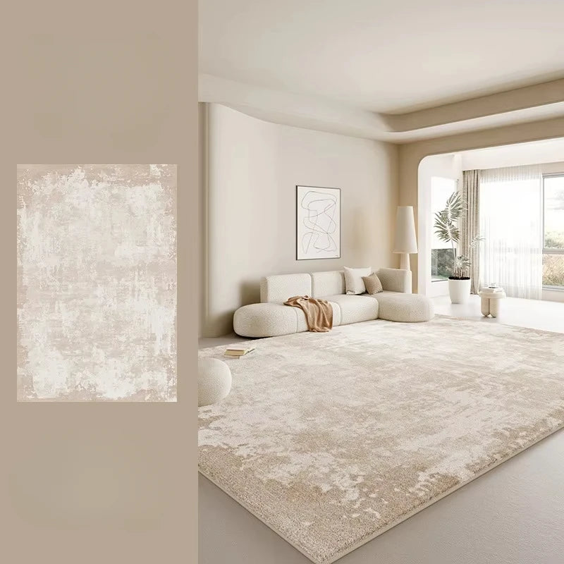 Tapis Crème Épais Lavable Grande Surface Peluche