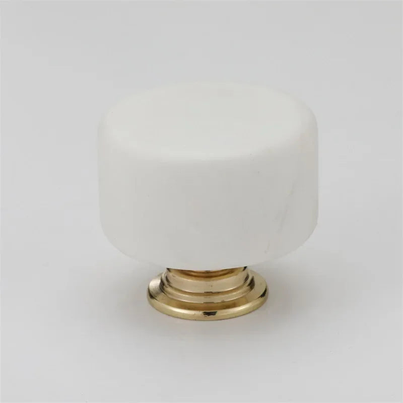 Poignée de Meuble Cylindrique Marbre Artificiel Luxe Léger