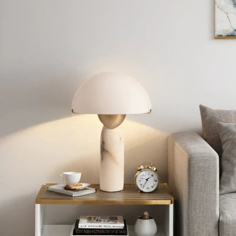 Lampe de Table Effet Marbre - Design Postmoderne
