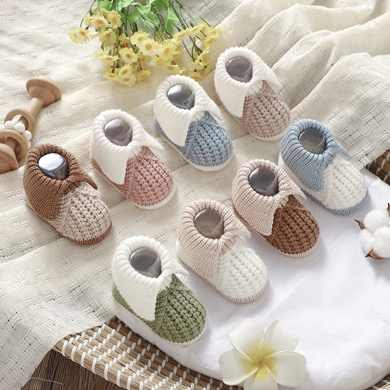 Bottines Bébé Tricotées Patchwork