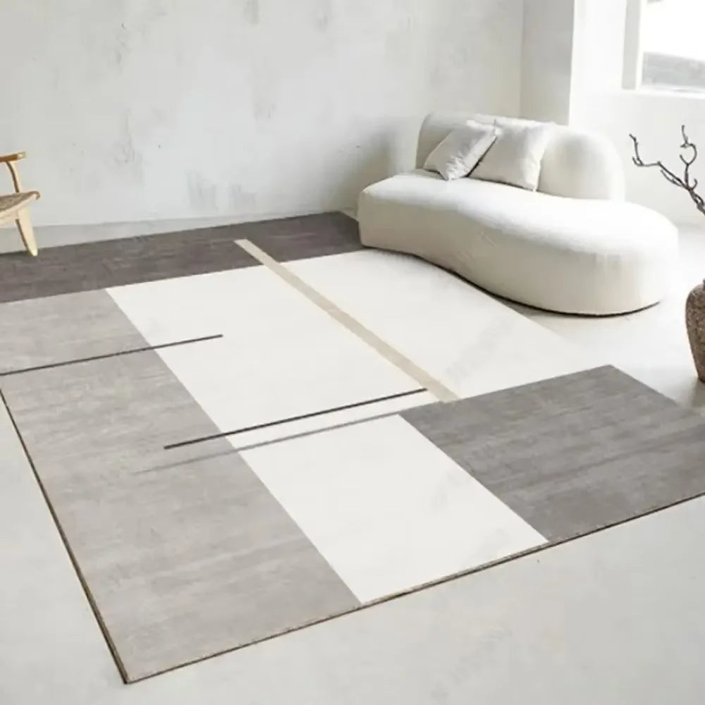 Tapis Flanelle Moderne Léger Luxe Antidérapant Lavable