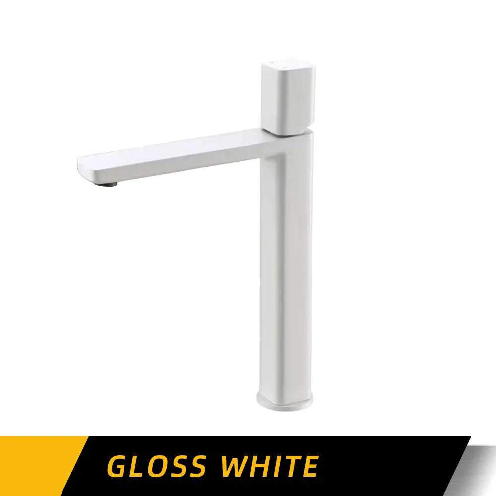 Robinet de Lavabo Carré Gris Anthracite Mitigeur