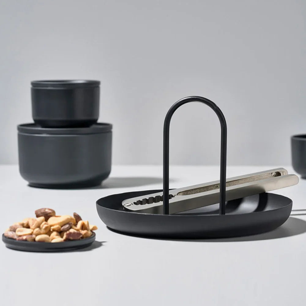 Plateau Rond Portable avec Poignée Style Nordique