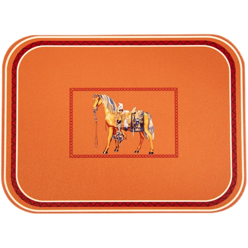 Set de Table Nordique en Cuir Synthétique - Imperméable