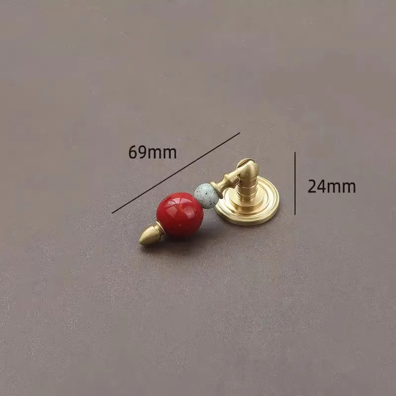 Crystal & Brass Drawer Knob – Polished Hardware