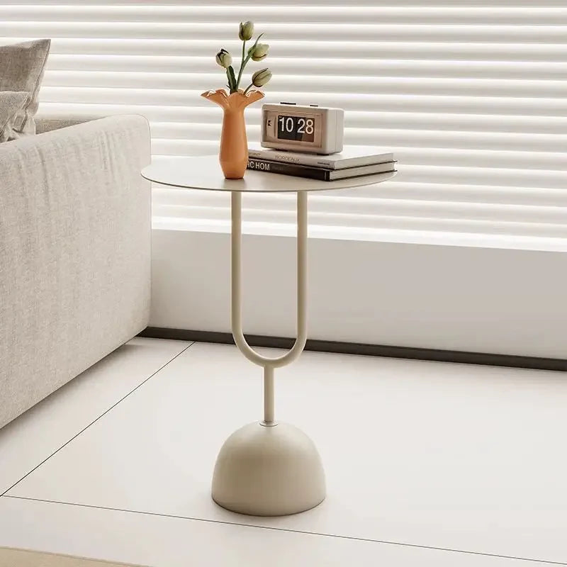 Table Basse Ronde en Métal - Design Moderne