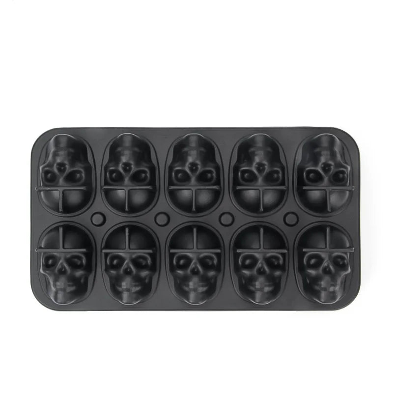 Moule à Glace Crâne 3D en Silicone Flexible