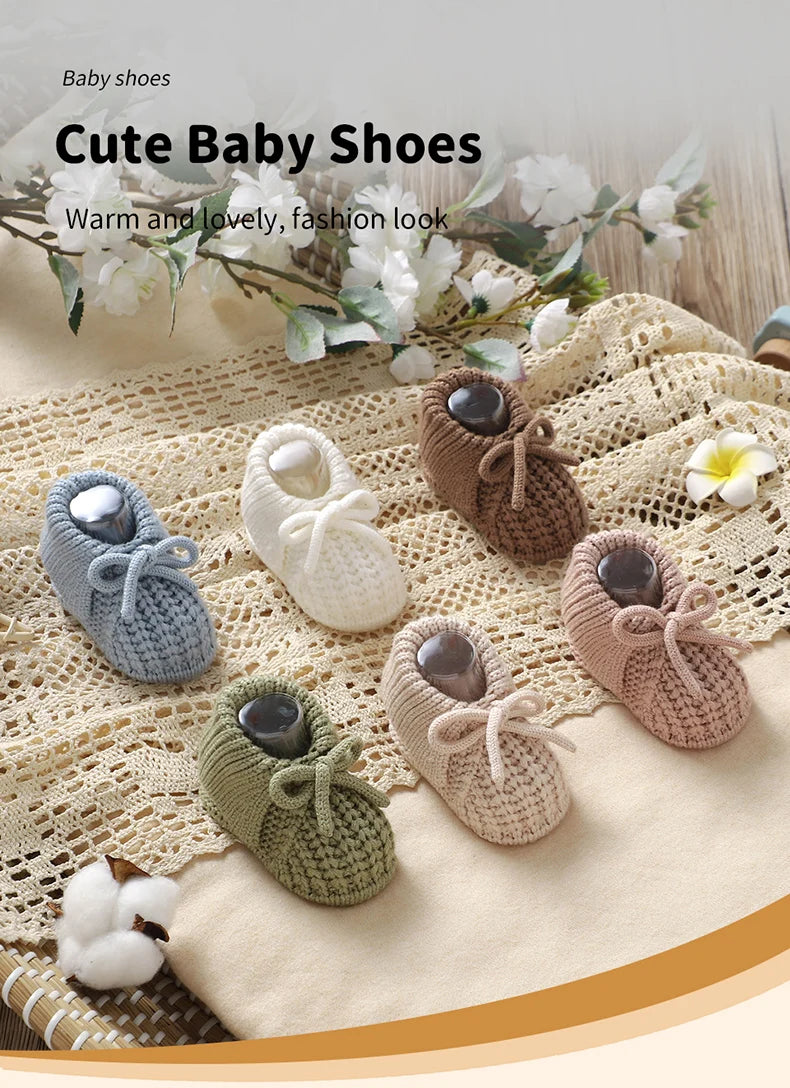 Chaussons Bébé Tricotés à Revers 0-18 Mois