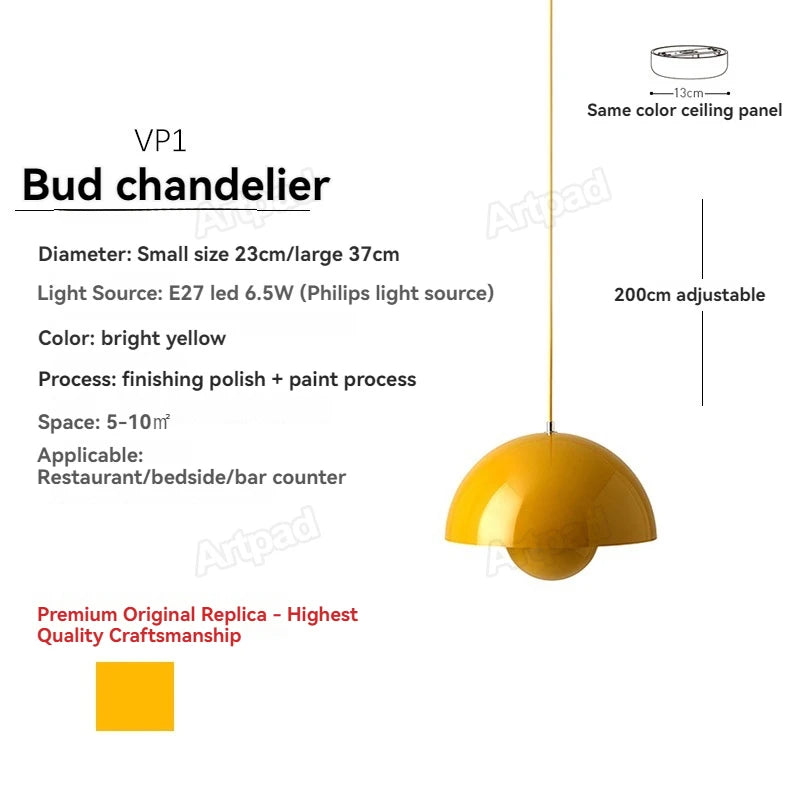Danish Bud Pendant Light – Nordic Modern Hanging Lamp