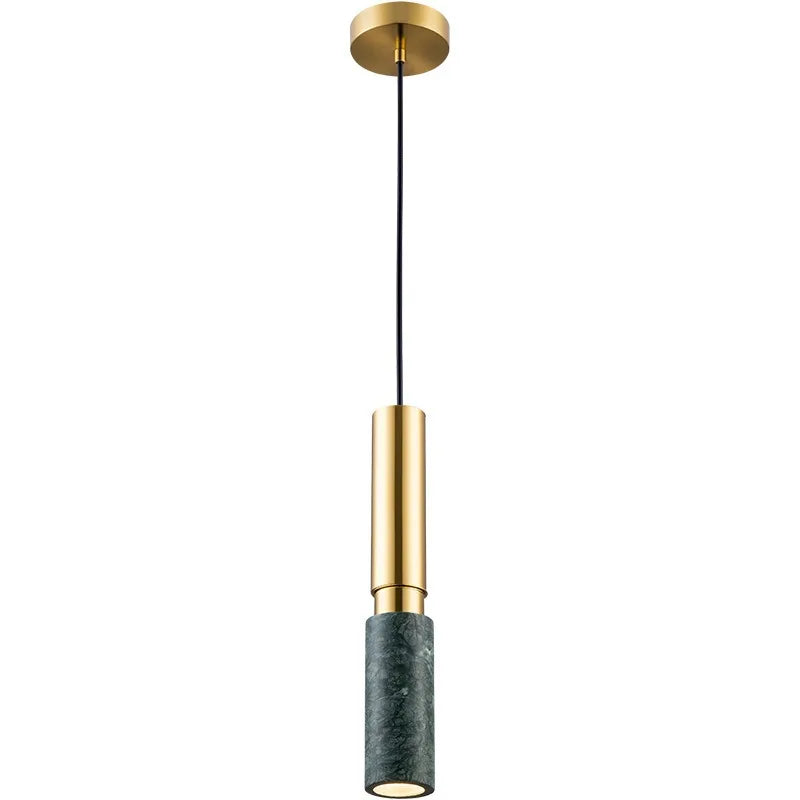 Suspension Tube Long Marbre Travertin Jaune Pierre Volcanique
