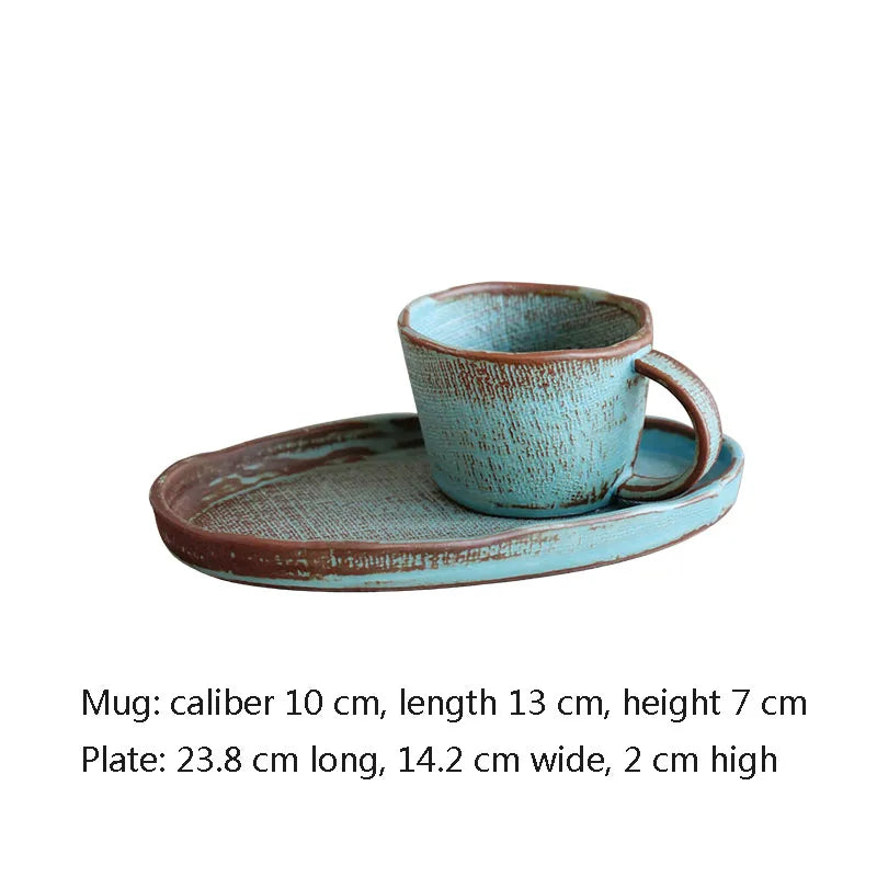 Tasse Céramique Japonaise Rétro Forme Irrégulière Grande Capacité