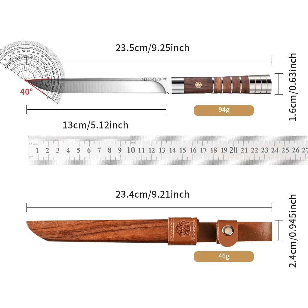 Ensemble Couteaux de Cuisine Acier M390 Ultra Tranchant