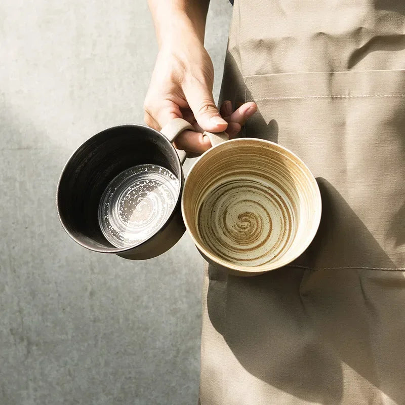 Set Tasse et Soucoupe Grès Style Japonais Fait Main
