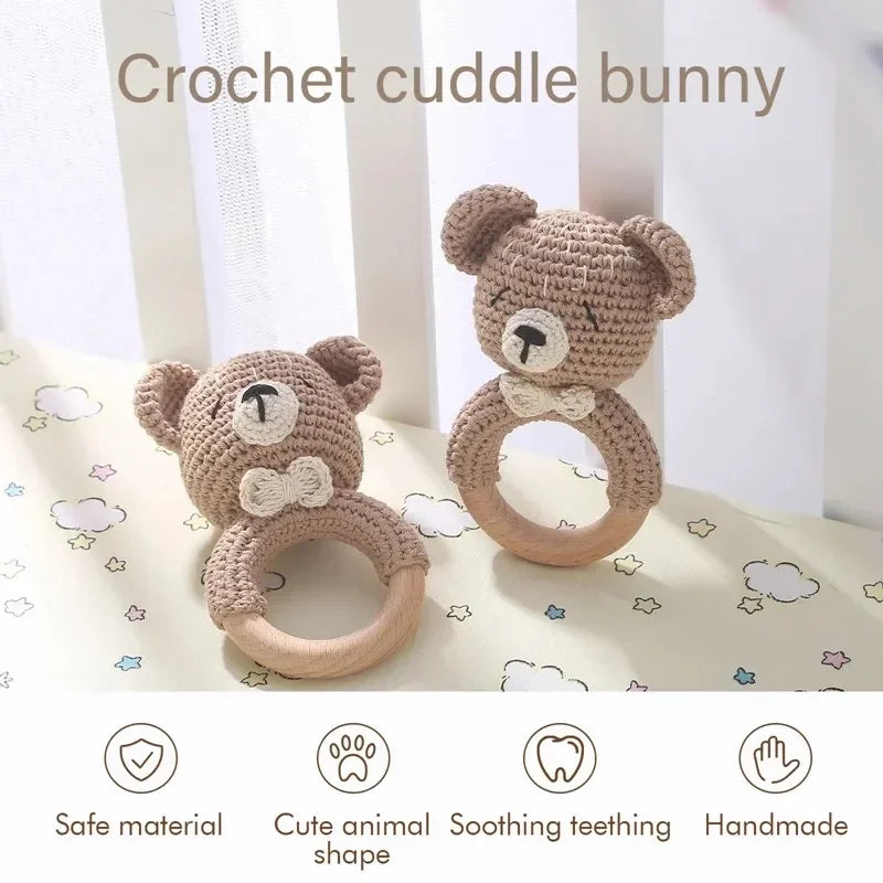 Hochet Bracelet Ourson au Crochet