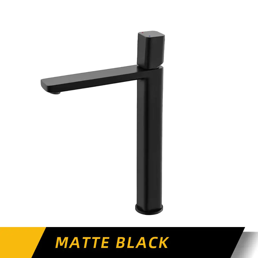 Robinet de Lavabo Carré Gris Anthracite Mitigeur
