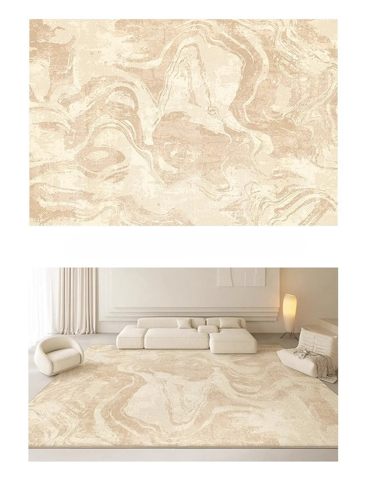 Grand Tapis Style Crème pour Salon et Chambre