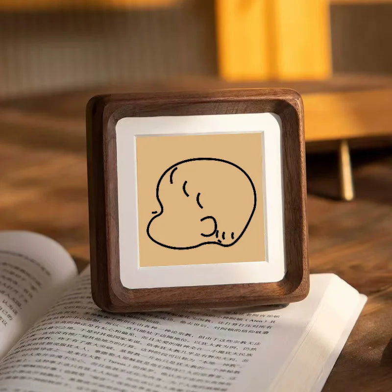 Cadre Souvenir Bébé en Bois - Cheveux et Cordon Ombilical