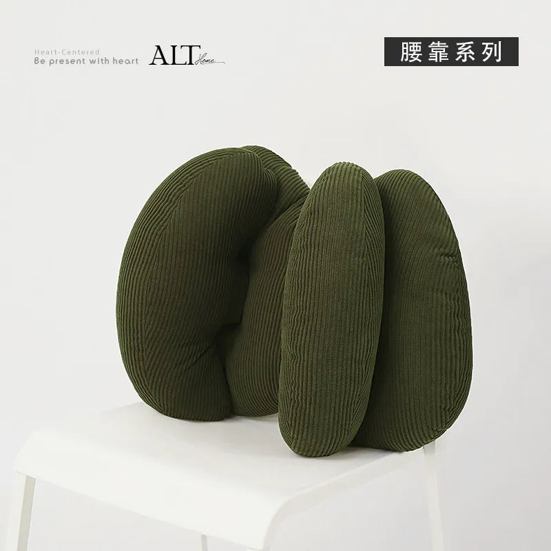 Coussin Lombaire en Velours - Soutien Dos Ergonomique