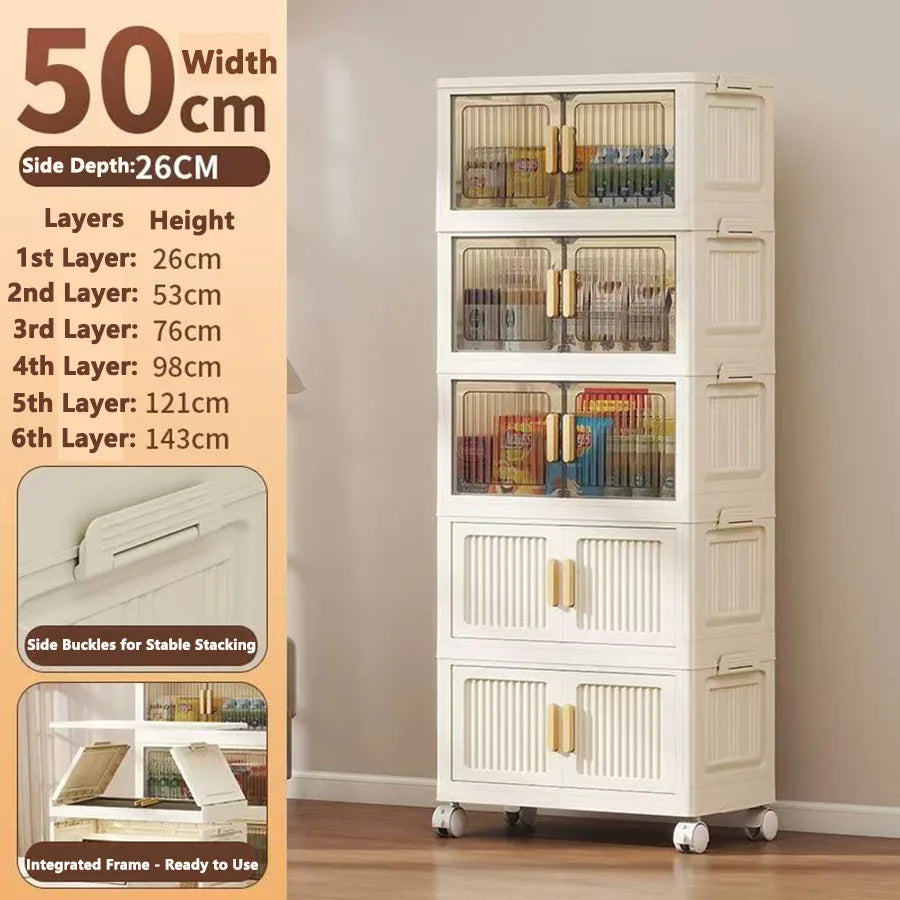 Meuble de Rangement Multi-Niveaux Sans Montage