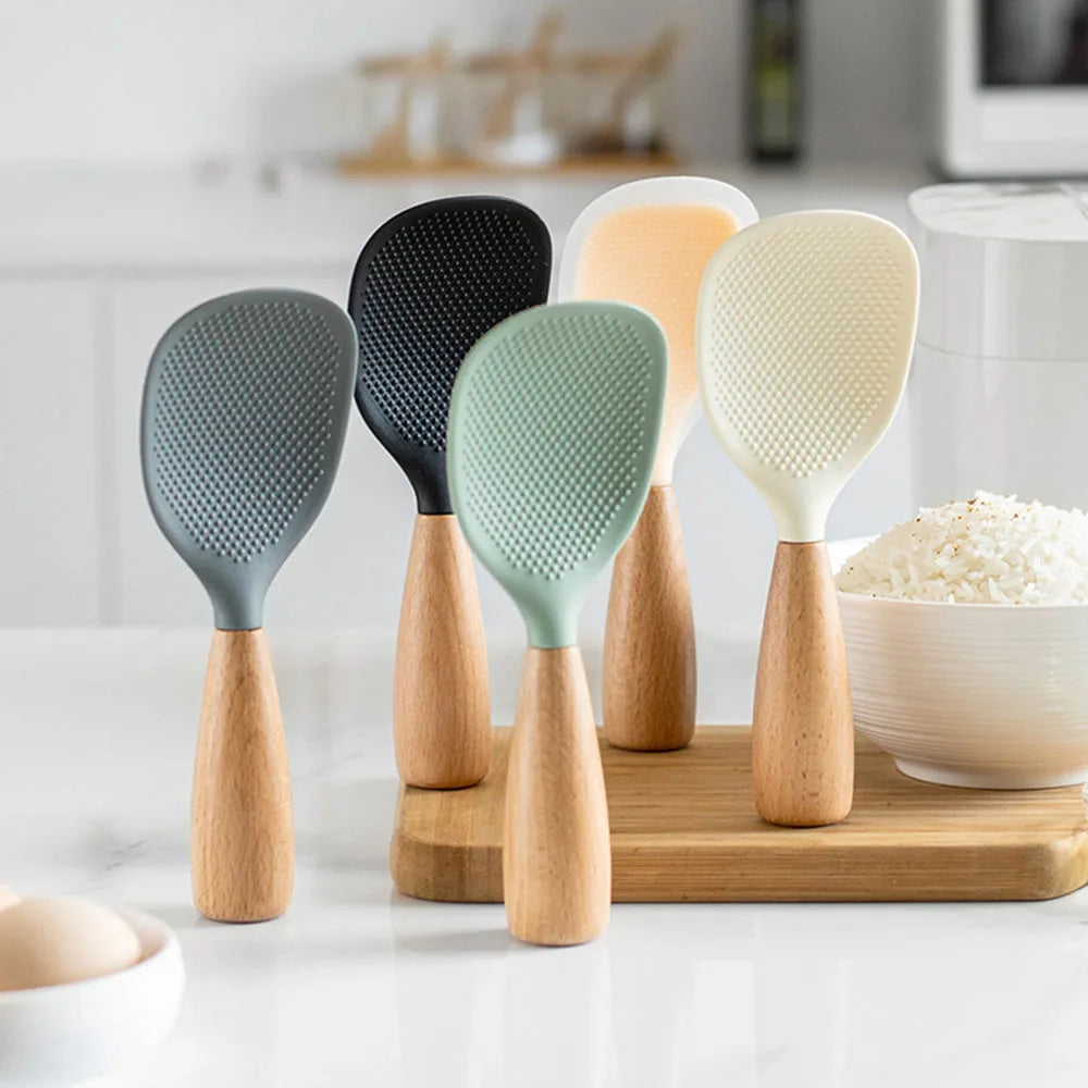 Cuillère de Cuisine en Silicone Antiadhésive Résistante à la Chaleur