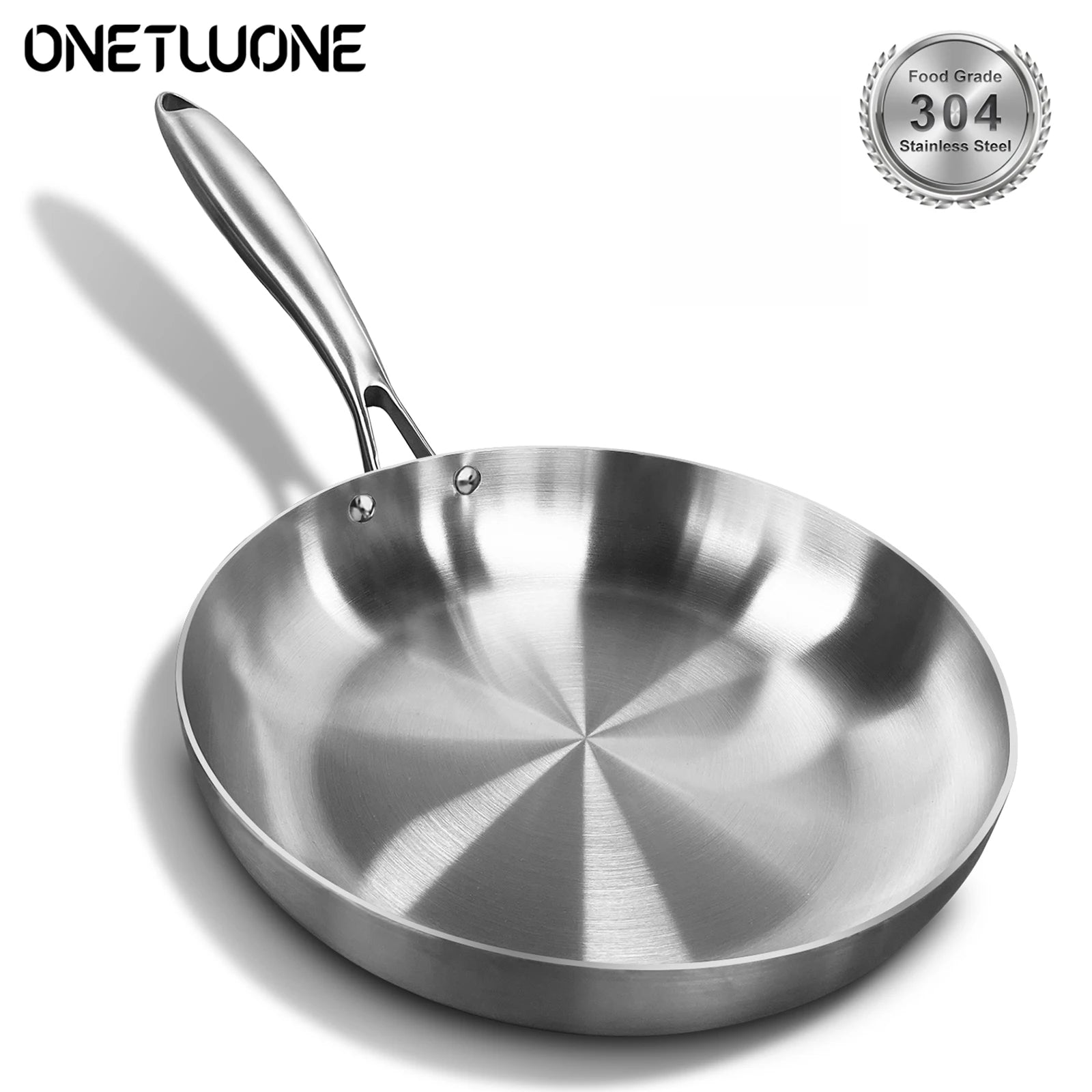 Poêle à Steak en Acier Inoxydable 304 Sans Revêtement