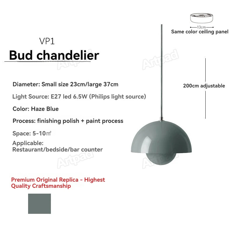 Danish Bud Pendant Light – Nordic Modern Hanging Lamp