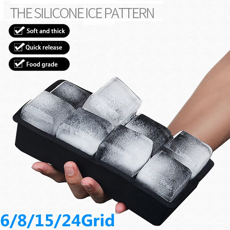 Grand Bac à Glaçons en Silicone Multi-Cavités