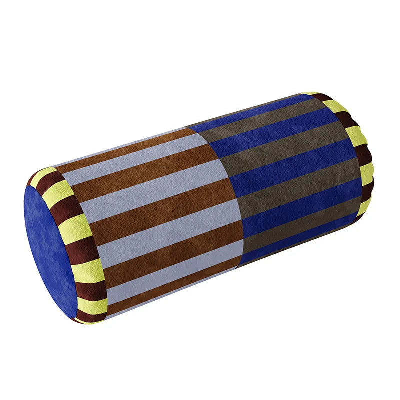 Coussin Cervical Cylindrique en Velours - Support Nuque